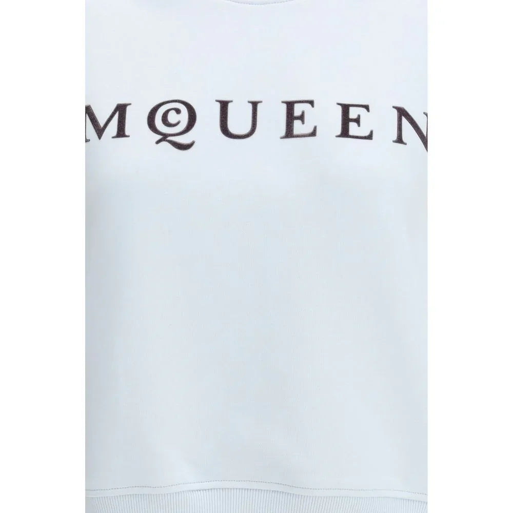 Alexander McQueen Blue Cotton Sweatshirt