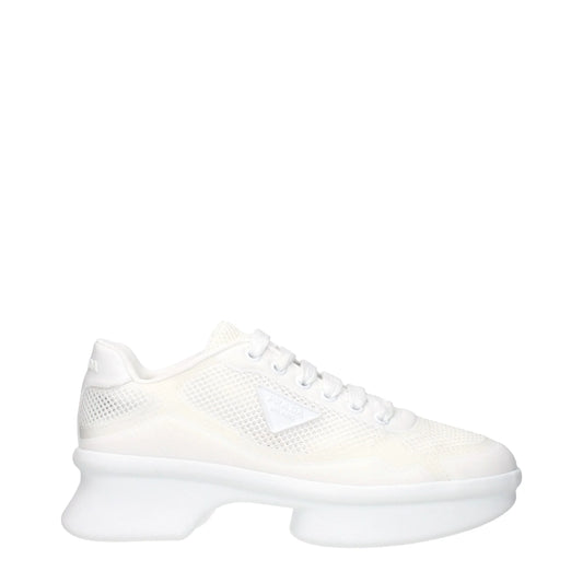 White mesh lace-up sneaker with chunky sole, luxury designer athletic shoe