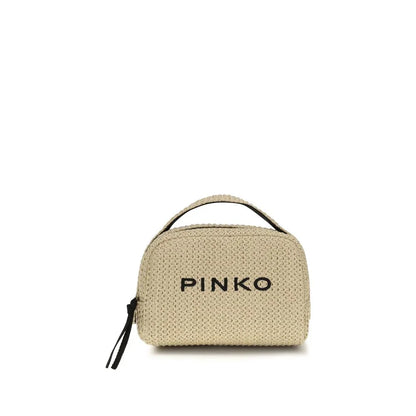 PINKO Beige Raffia Wallet