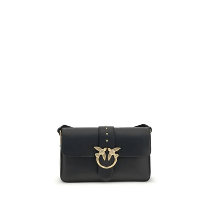 PINKO Black Leather Shoulder Bag