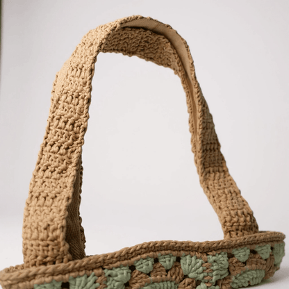 Handmade Crochet Tote Bag – Boho Cotton Yarn Shoulder Bag for Women