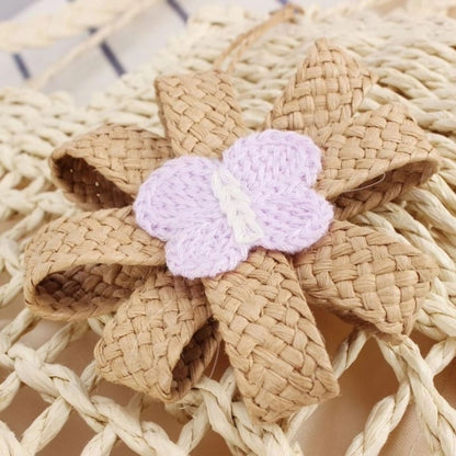 Twist and Tassel Large Handmade Woven Straw Beach Tote Bag